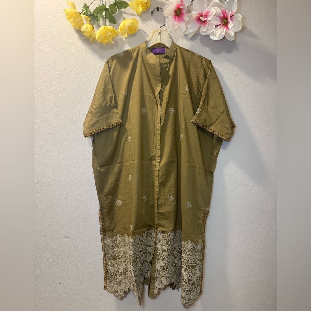 Casual Olive Green Button-Down Men’s Shirt